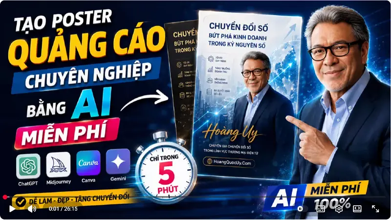 Tạo Poster Quảng Cáo Chuyên Nghiệp Bằng AI Miễn Phí Chỉ Trong 5 Phút